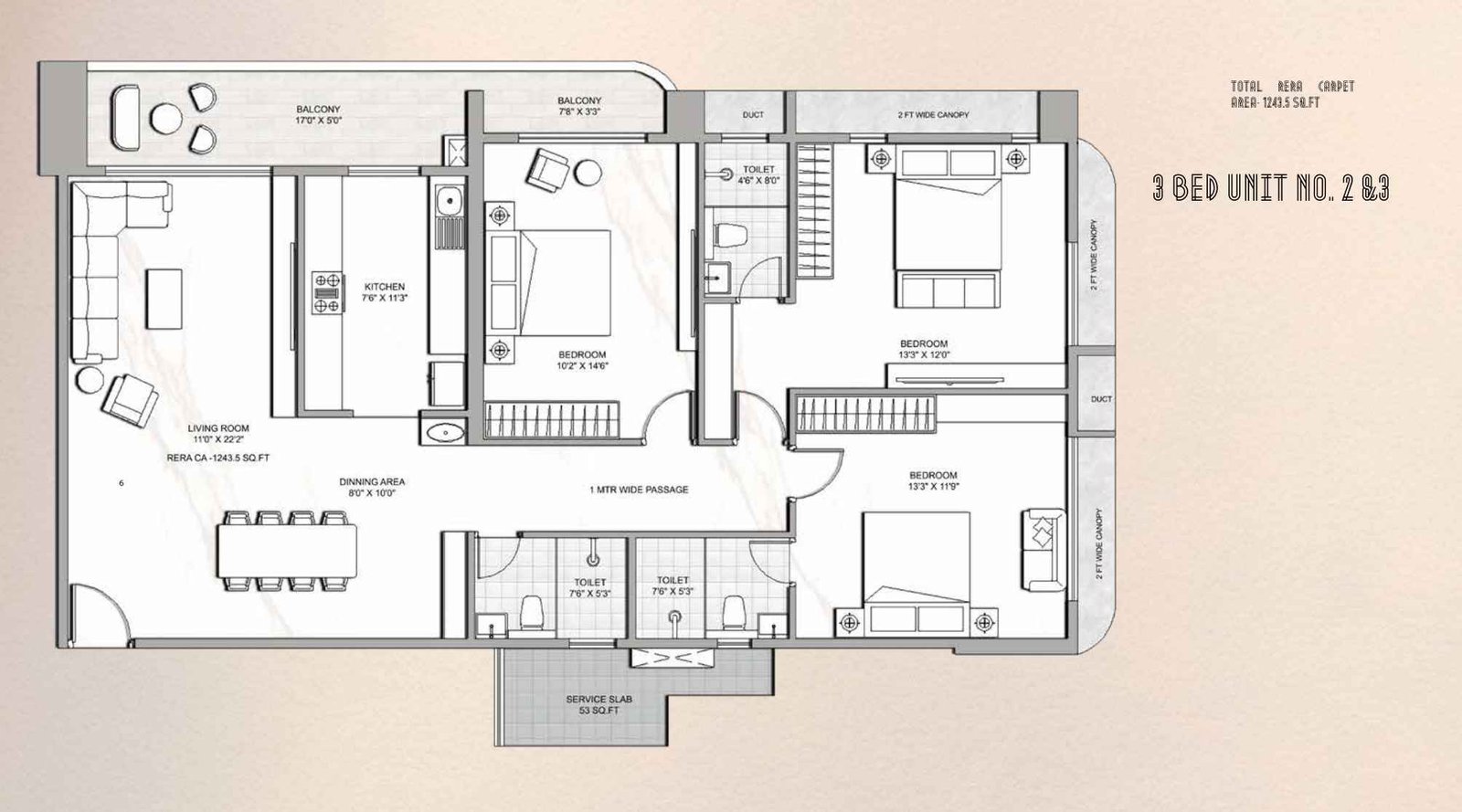 Autograph-Residency-Floor-Plan-3-BHK-1243.5-sq.ft