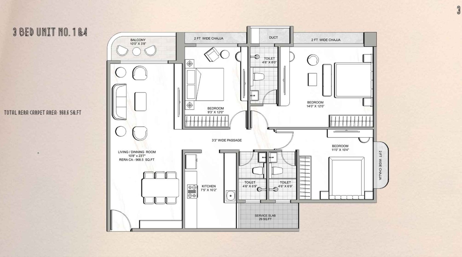 Autograph-Residency-Floor-Plan-3-BHK-986-sqft