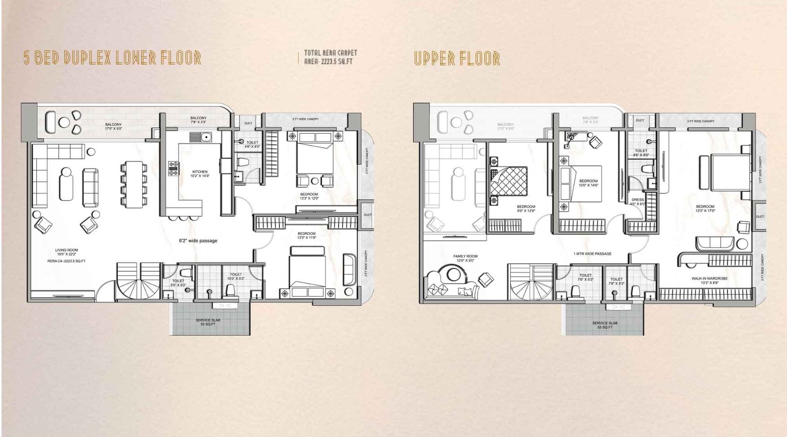 Autograph-Residency-Floor-Plan-5-BHK-Duplex-2223.5-sq.ft